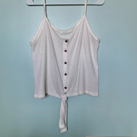 Lush size Small flowy white tank top - Picture 2 of 3